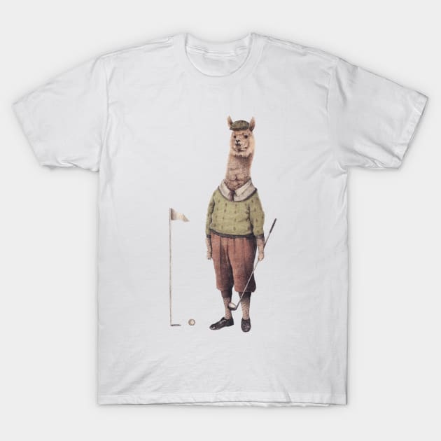 Alpaca Golf Club T-Shirt by mikekoubou